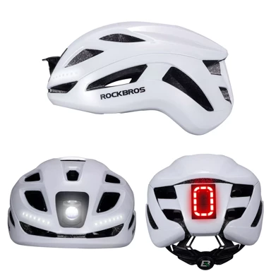 ROCKBROS Biciklistička kaciga ZK-077 s LED svjetlom, bijela