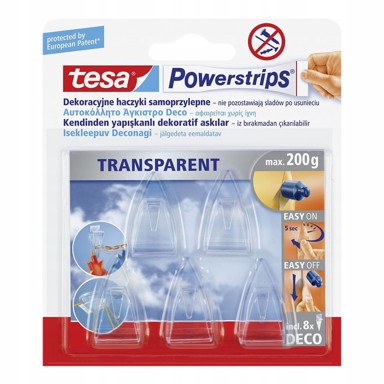 TESA Samoljepljive kuke za prozor za ukrase do 0,2 kg 5 kom