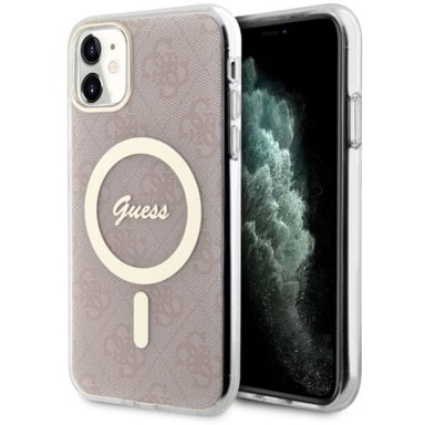 GUESS Maskica MagSafe za Apple iPhone 11, roza