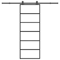 Klizna vrata s priborom od ESG stakla i aluminija 76x205 cm