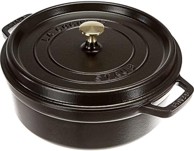 STAUB Okrugla posuda Cocotte, lijevano željezo, 26 cm, crna