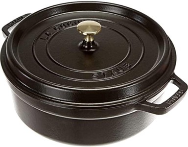 STAUB Okrugla posuda Cocotte, lijevano željezo, 26 cm, crna