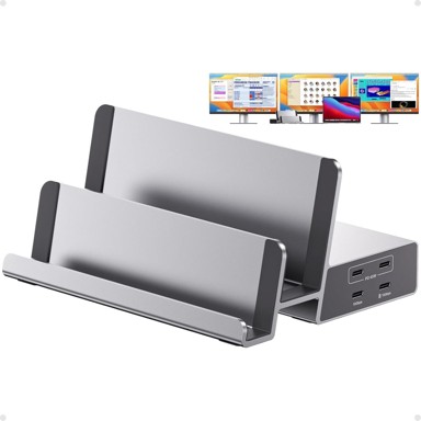 Priključna stanica, 19 u 1, trostruki zaslon, 3 monitora, 100 W PD, 3 HDMI i 2 DP 4K, USB-C/A 10 G, Ethernet