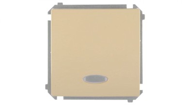 SIMON Basic Jednopolni prekidač s osvjetljenjem, brzi konektori, BMW1L.01/12, bež