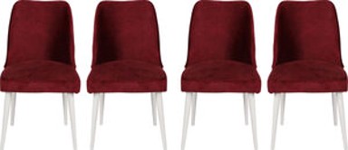 Set stolica, Nova 782, bordo crvena/bijela, 4 komada