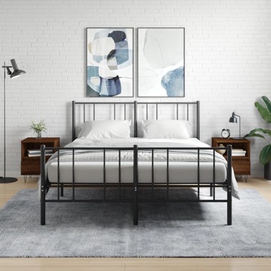 Noćni ormarići 2 kom boja hrasta 40x35x50 cm konstruirano drvo