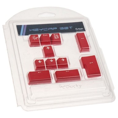 DUCKY Kapice za tipkovnicu Pbt Double-Shot, 11 komada, crvene