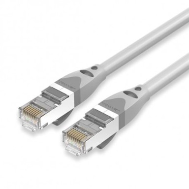 VENTION Patch kabel CAT6A, SFTP, 5 m, sivi, bakreni vodič, 10 Gbps, PVC obloga, 27 AWG