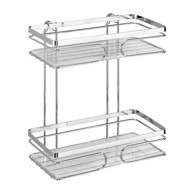 WENKO Polica Premium zidna dvoetažna inox