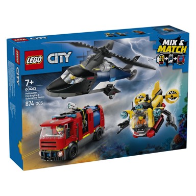 LEGO City Helikopter, vatrogasni kamion i podmornica 60462