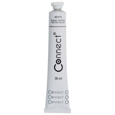 CONNECT Boja tempera, aluminijska tuba, 30 ml, bijela