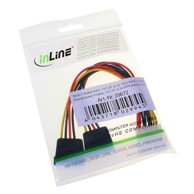 INLINE Adapter 4-Pol Molex Strom Y-Kabel an 2x SATA-Strom - 0,15m 29672