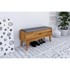 THE BEDS Hrastova klupa za odlaganje sa svjetlosivim sjedalom Retro