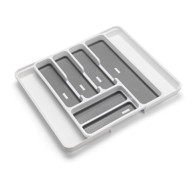 ADDIS Bijeli/sivi plastičan organizator pribora 58, 5 x 41, 5 cm