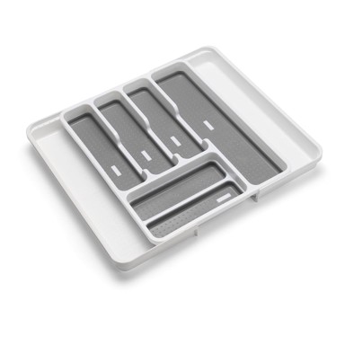 ADDIS Bijeli/sivi plastičan organizator pribora 58, 5 x 41, 5 cm