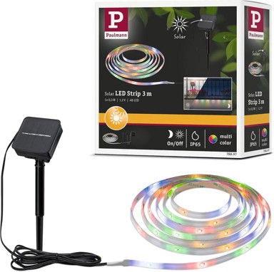 PAULMANN Solar LED traka 3 m rgby, senzor sumraka, baterija, IP44