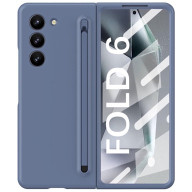 Stražnja maskica za Samsung Galaxy Z Fold6 5G, sa staklom i olovkom, plava