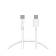 KSIX Kabel USB-C na USB-C 20W USB 3.0 1 m, crni