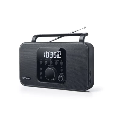 MUSE Radio uređaj M-091R, alarm funkcija, AUX ulaz, crna