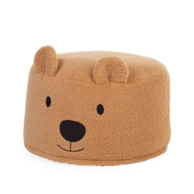 CHILDHOME Tabure Teddy Bear Pouf, 40x40x25 cm, poliester, bež