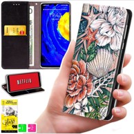 BLUEMOON Futrola tipa novčanik za Motorola Moto E15 / Moto G05 - maska otisak + staklo 9H