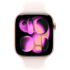 APPLE Watch Series 11, 46mm, zlatna, roza silikonska narukvica, S/M