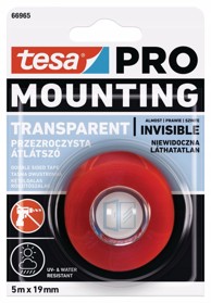 TESA jaka samoljepljiva montažna folija 5 m x 19 mm, prozirna