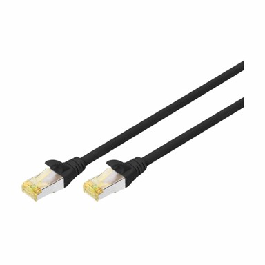 DIGITUS SFTP patch CAT.6A 0,25 m, crni