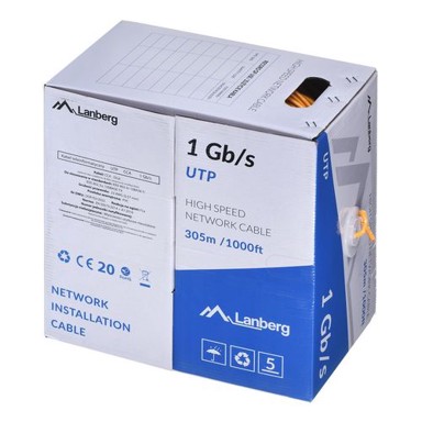 LANBERG Kabel LCU6-10CC-0305-O, mrežni U/UTP Cat6, 305 m, narančasti
