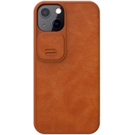 NILLKIN Preklopna maska sa štitnikom za kameru Qin Leather Pro za iPhone 13 - Brown