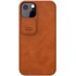 NILLKIN Preklopna maska sa štitnikom za kameru Qin Leather Pro za iPhone 13 - Brown
