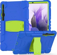 NIKCORP Oklopna zaštitna maska za Samsung Galaxy Tab S7 FE s postoljem i držačem za olovku, plava