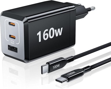 USB-C punjač 160W, 3 porta, GaN