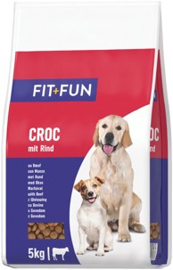 FIT+FUN Hrana za pse Adult Croc govedina 5 kg, smeđa