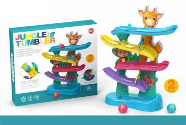 Šareni tobogan za kuglice žirafa