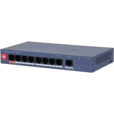 DAHUA Mrežni preklopnik CS4009-8ET1GT-60, 8 x Gigabit RJ45, PoE, L2