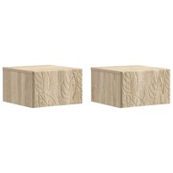 Zidni stolić, 2 kom, 34,5 x 33 x 20 cm, hrast sonoma