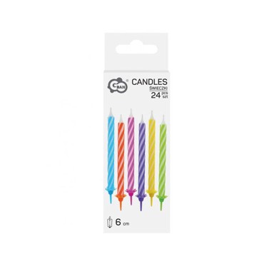 Rođendanske svjećice Color, 24 kom