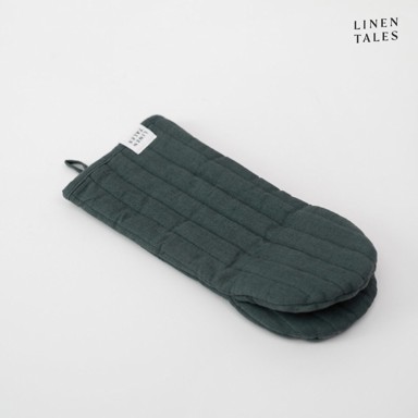 LINEN TALES Lanena kuhinjska rukavica Forest Green 