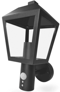 EMOS zidna svjetiljka, vrtna, LED, E27, 15W, PIR senzor, ZGB040P