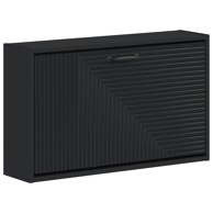 Zidni ormar za cipele Haarlem 71 x 17 x 43 cm, crni