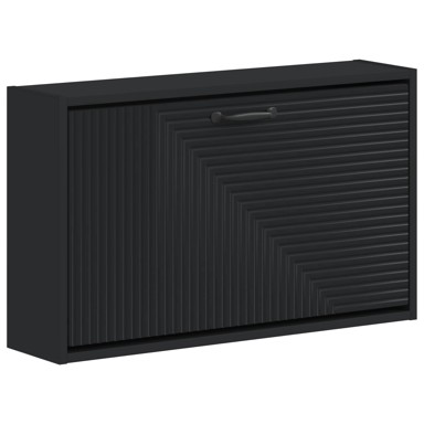 Zidni ormar za cipele Haarlem 71 x 17 x 43 cm, crni