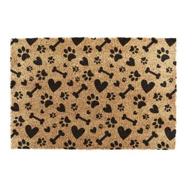 ARTSY DOORMATS Otirač od kokosovih vlakana 60x90 cm Paws and Bones 