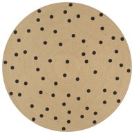 Ručno rađeni tepih od jute s uzorkom točkica, 90 cm