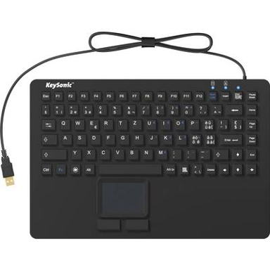 KEYSONIC Tipkovnica KSK-5230IN, USB, QWERTZ švicarska, crna