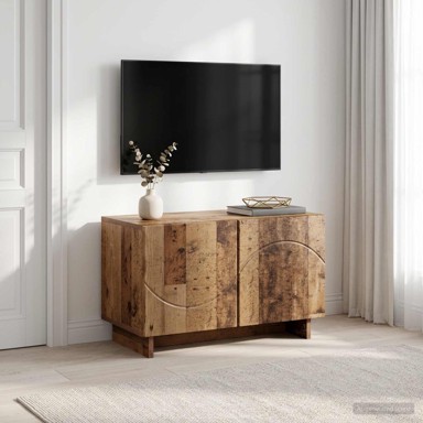 TV stalak 60 x 34,5 x 40 cm od konstruiranog drva, staro drvo
