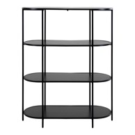 HOUSE NORDIC Crna polica za knjige 36x111 cm Vita 
