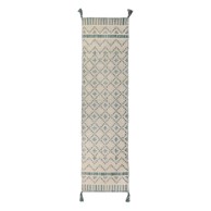 FLAIR RUGS Bež-plava pamučna staza Leela, 60 x 200 cm
