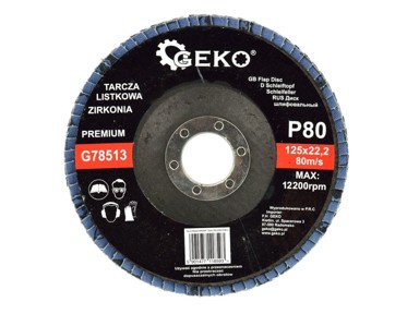 GEKO Premium cirkonijski lamelni disk, 125 mm, P80