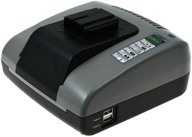 POWERY Punjač s USB za Milwaukee B18 18V Li-Ion